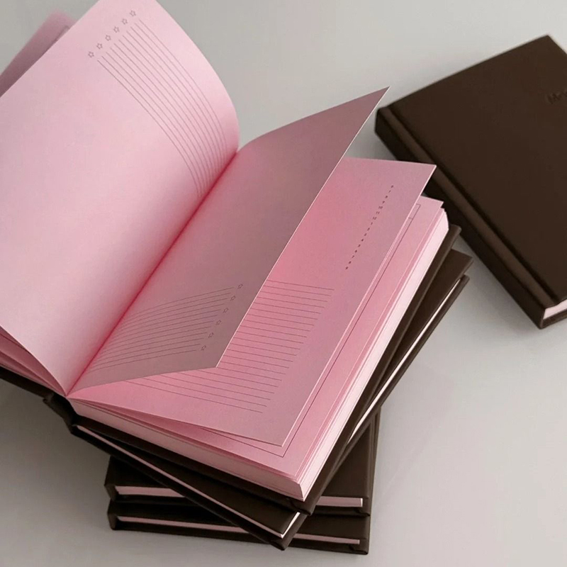 Travel Notebook Journal - دفتر ملاحظات جديد بلون الشوكولاتة الوردي