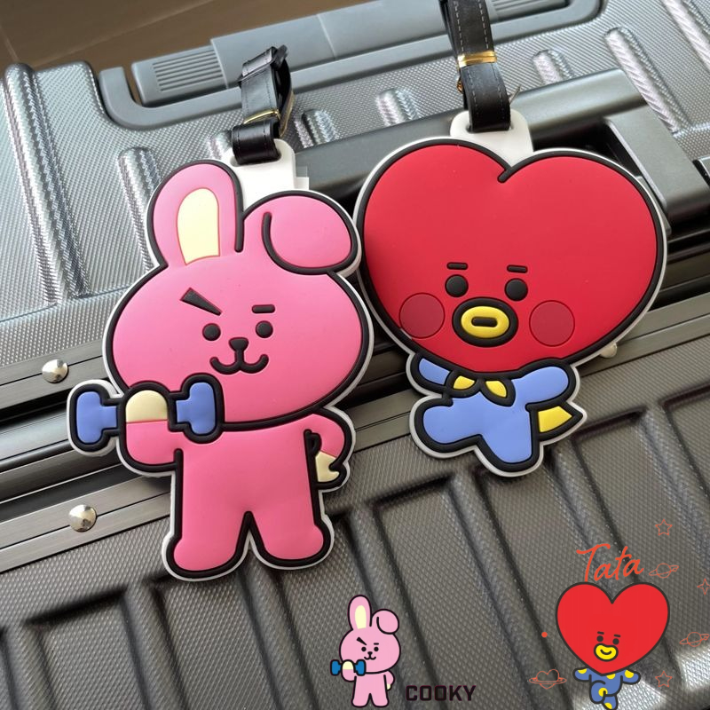 Travel Accessories Gift Set - سلسلة مفاتيح كرتونية لطيفة من BT21،