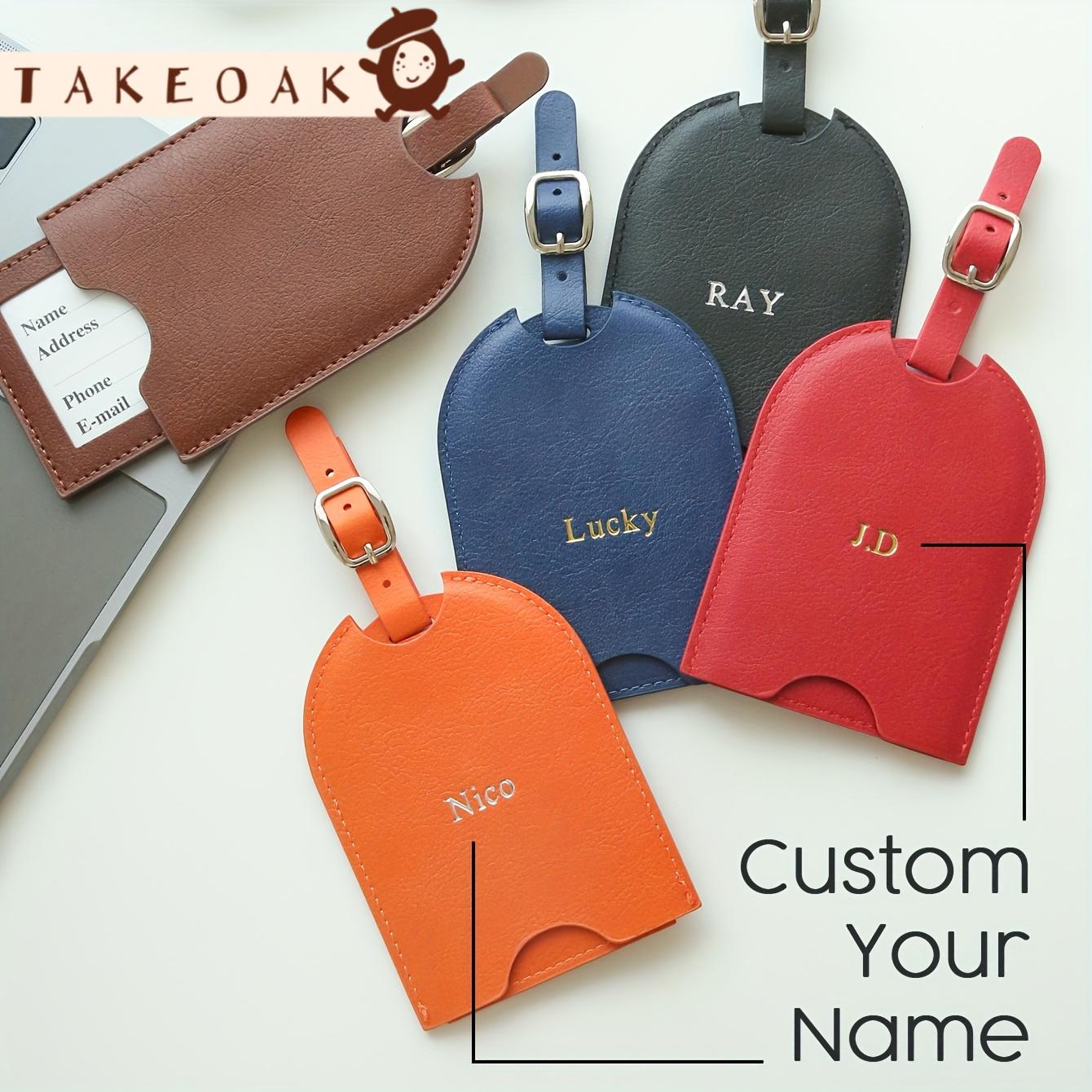 Travel Accessories Overseas - بطاقة تعريف أمتعة من جلد البولي