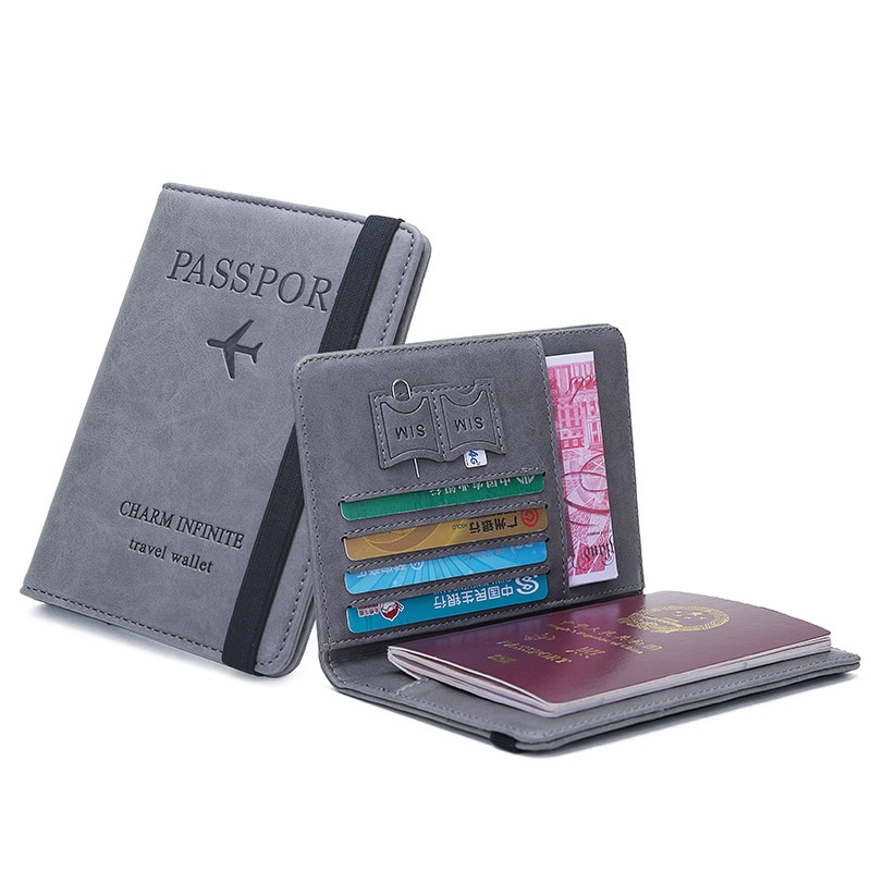 Travel Accessories Organizer Case - شريط مطاطي غطاء جواز سفر جلدي