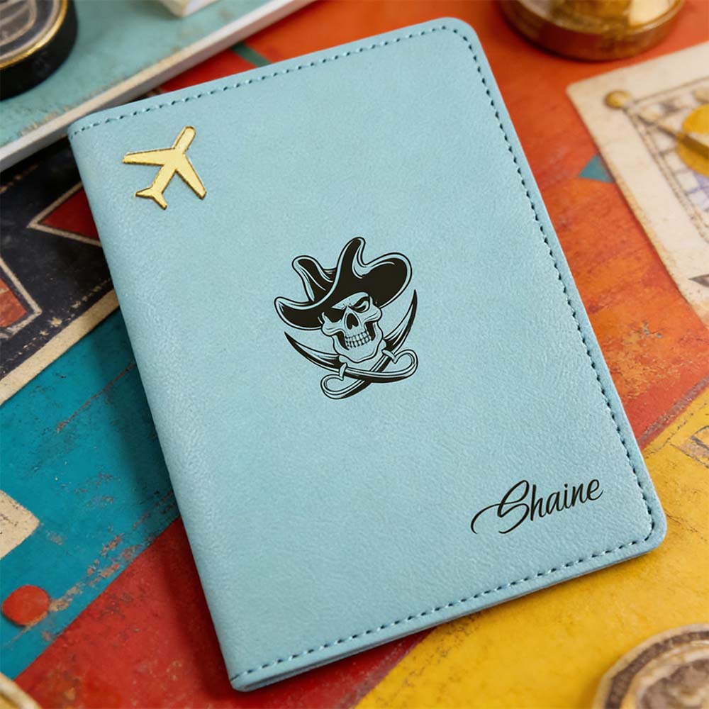 Travel Accessories Best - غطاء جواز سفر مخصص بالاسم، هدية