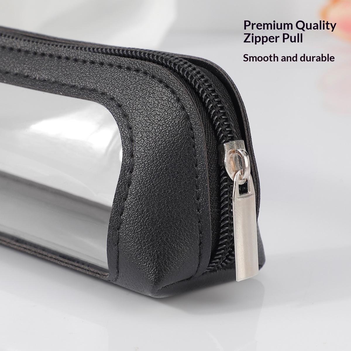 حقيبة مكياج صغيرة شفافة من جلد - مراجعة Travel Accessories Organizer Bag وسعره