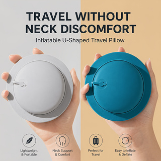 وسادة رقبة قابلة للنفخ للسفر م - مراجعة Travel Accessories Pillow وسعره