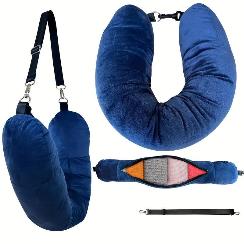 وسادة رقبة للسفر مع حقيبة تخزي - مراجعة Travel Accessories Pillow وسعره