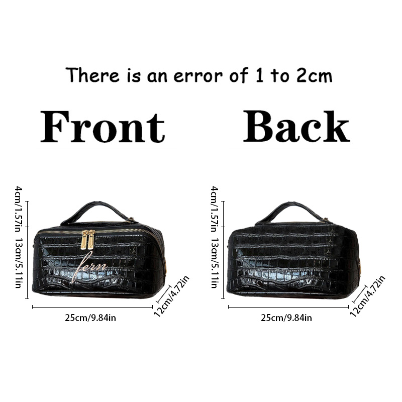 حقيبة مكياج مطرزة بتصميم جلد ا - مراجعة Travel Accessories Ideas وسعره